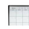 Planificador mensual nobo magnetico  tablero corcho horizontal con marco arqueado plata y negro 585x430 mm