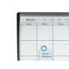 Planificador mensual nobo magnetico  tablero corcho horizontal con marco arqueado plata y negro 585x430 mm