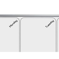 Planificador semanal nobo magnetico  tablero corcho horizontal con marco de aluminio 585x190 mm