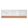 Planificador semanal nobo magnetico  tablero corcho horizontal con marco de aluminio 585x190 mm