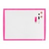Pizarra blanca nobo magnetica marco fucsia 430x585 mm