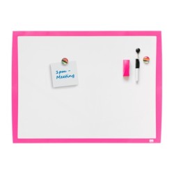 Pizarra blanca nobo magnetica marco fucsia 430x585 mm