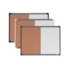 Pizarra blanca nobo magnetica con tablero de corcho 585x430 mm
