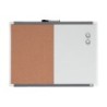 Pizarra blanca nobo magnetica con tablero de corcho 585x430 mm