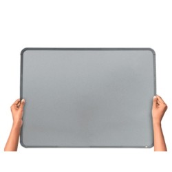 Pizarra nobo magnetica para el hogar acero marco slim plata 430x580 mm
