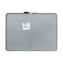 Pizarra nobo magnetica para el hogar acero marco slim plata 430x580 mm