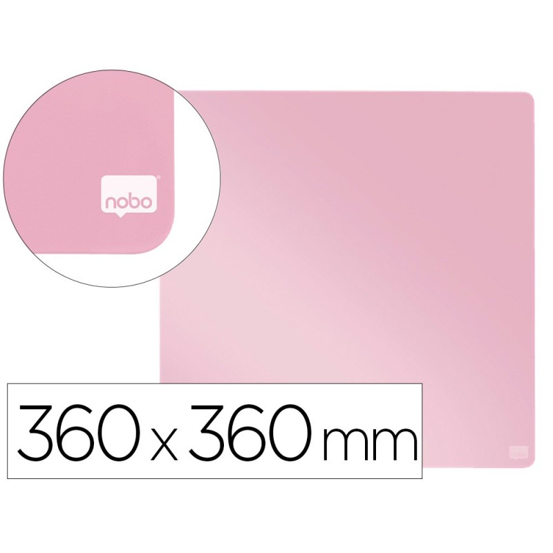 Pizarra nobo magnetica para el hogar color rosa 360x360 mm Pizarra nobo magnetica para el hogar color rosa 360x360 mm