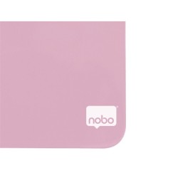 Pizarra nobo magnetica para el hogar color rosa 360x360 mm
