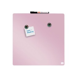 Pizarra nobo magnetica para el hogar color rosa 360x360 mm
