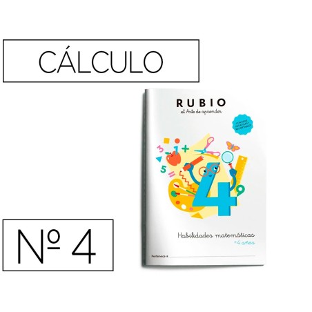 Cuaderno rubio habilidades matematicas  4 años
