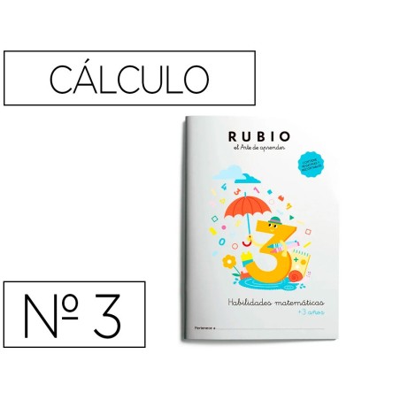 Cuaderno rubio habilidades matematicas  3 años