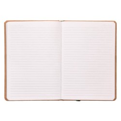 Libreta liderpapel ecouse 100% reciclada a5 96 hojas 70g/m2 horizontal con gomilla y marca paginas