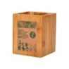 Cubilete portalapices liderpapel bambu 100% natural ecouse cuadrado 80x80x100 mm