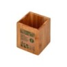Cubilete portalapices liderpapel bambu 100% natural ecouse cuadrado 80x80x100 mm