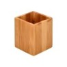 Cubilete portalapices liderpapel bambu 100% natural ecouse cuadrado 80x80x100 mm