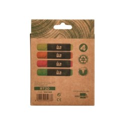 Rotulador liderpapel ecouse fluorescente fabricado con 68% plastico reciclado caja de 4 unidades colores surtidos