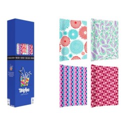 Papel de regalo basika todo año rollo ancho 1 m longitud 3 m modelos surtidos gramaje 50 gr