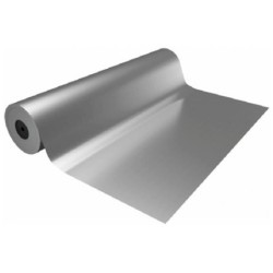 Papel de regalo basika metalizado plata bobina ancho 62 cm longitud 80 m
