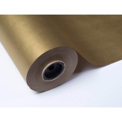 Papel de regalo basika metalizado oro bobina ancho 62 cm longitud 80 m