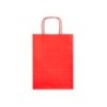 Bolsa papel q-connect celulosa rojo xs con asa retorcida 180x240x80 mm