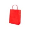 Bolsa papel q-connect celulosa rojo xs con asa retorcida 180x240x80 mm