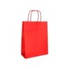 Bolsa papel q-connect celulosa rojo xs con asa retorcida 180x240x80 mm