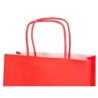 Bolsa papel q-connect celulosa rojo xs con asa retorcida 180x240x80 mm
