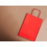 Bolsa papel q-connect celulosa rojo xs con asa retorcida 180x240x80 mm