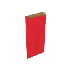 Sobre papel basika kraft rojo con fuelle s 150x300x60 mm paquete de 25 unidades