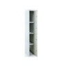 Taquilla metalica simonrack 4 puertas con cerradura montada respiradero y etiquetero gris/gris 1800x500x300 mm