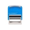 Sello entintado automatico q-connect contabilizado almohadilla 14x38 mm color azul
