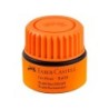 Tinta rotulador faber castell textliner fluorescente 1549 con sistema capilar color naranja bote 30 ml