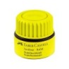 Tinta rotulador faber castell textliner fluorescente 1549 con sistema capilar color amarillo bote 30 ml