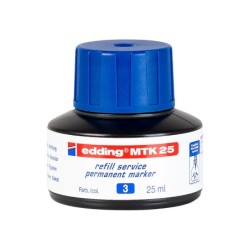 Tinta rotulador edding mtk25 con sistema capilar color azul bote 25 ml