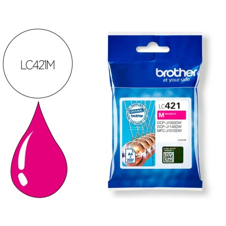 Ink-jet brother lc421m dcp-j1050dw / dcp-j1140dw / mfc-j10 magenta 200 paginas