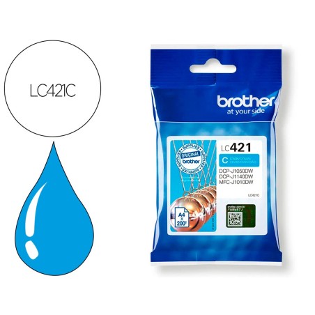 Ink-jet brother lc421c dcp-j1050dw / dcp-j1140dw / mfc-j10 cian 200 paginas