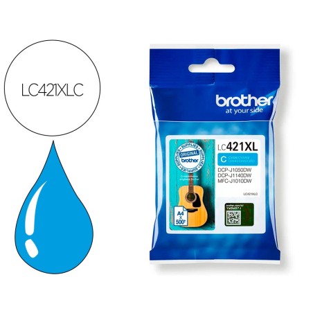 Ink-jet brother lc421xlc dcp-j1050dw / dcp-j1140dw / mfc-j10 cian 500 paginas