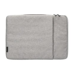 Funda para portatil q-connect 13,3\ con asa 1 bolsillo exterior con cremallera color gris 350x250x25 mm