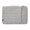 Funda para portatil q-connect 13,3\ con asa 1 bolsillo exterior con cremallera color gris 350x250x25 mm