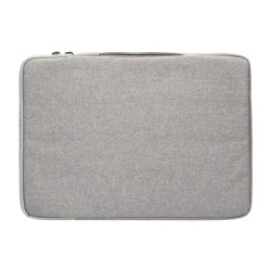 Funda para portatil q-connect 13,3\ con asa 1 bolsillo exterior con cremallera color gris 350x250x25 mm