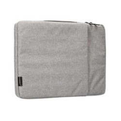 Funda para portatil q-connect 13,3\ con asa 1 bolsillo exterior con cremallera color gris 350x250x25 mm