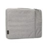 Funda para portatil q-connect 13,3\ con asa 1 bolsillo exterior con cremallera color gris 350x250x25 mm