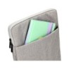 Funda para portatil q-connect 13,3\ con asa 1 bolsillo exterior con cremallera color gris 350x250x25 mm