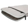 Funda para portatil q-connect 13,3\ con asa 1 bolsillo exterior con cremallera color gris 350x250x25 mm