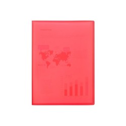 Carpeta liderpapel escaparate 40 fundas polipropileno din a3 rojo translucido