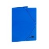 Carpeta liderpapel gomas folio 3 solapas carton plastificado color azul