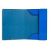 Carpeta liderpapel gomas folio 3 solapas carton plastificado color azul