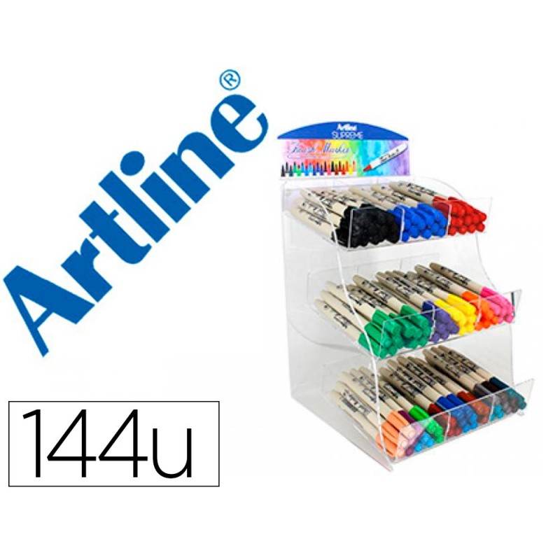 Rotulador artline supreme brush epfs pintura base de agua punta tipo pincel trazo fino expositor de 144 Rotulador artline supreme brush epfs pintura base de agua punta tipo pincel trazo fino expositor de 144