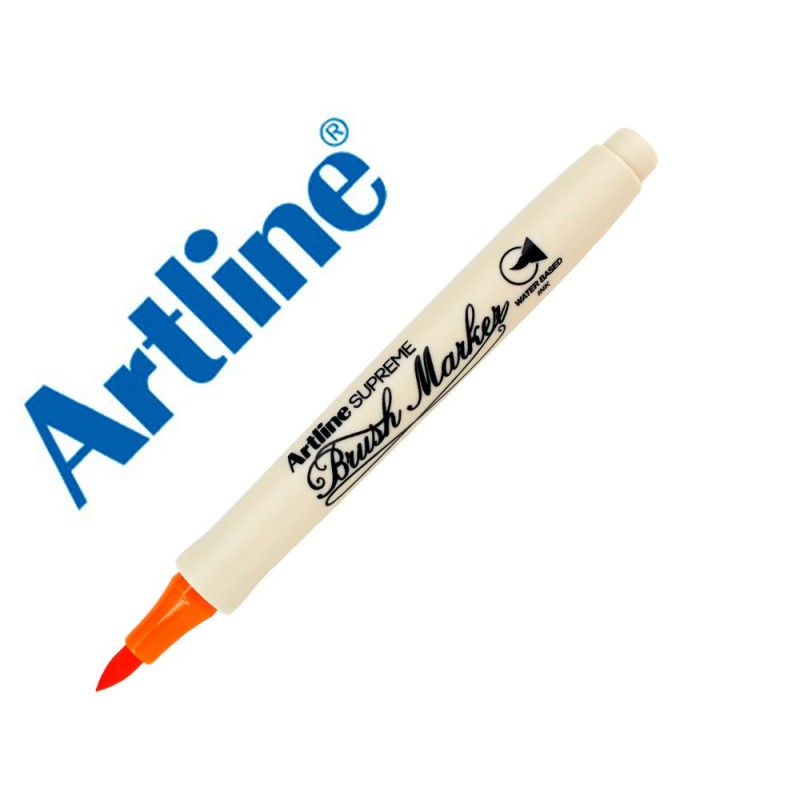 Rotulador artline supreme brush epfs pintura base de agua punta tipo pincel trazo fino naranja oscuro Rotulador artline supreme brush epfs pintura base de agua punta tipo pincel trazo fino naranja oscuro