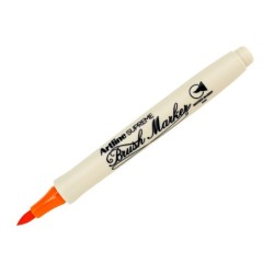 Rotulador artline supreme brush epfs pintura base de agua punta tipo pincel trazo fino naranja oscuro